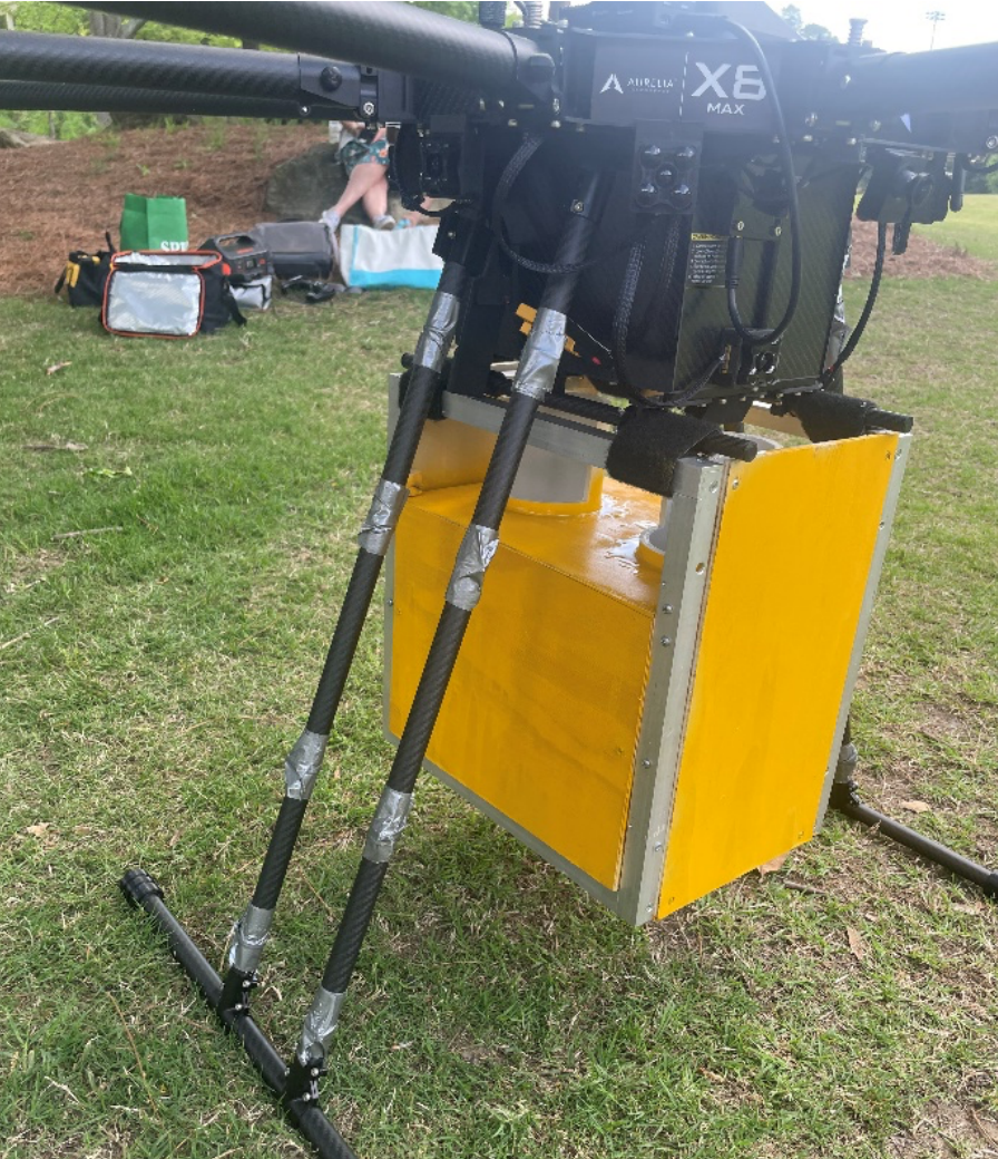 Payload attached directly to drone airframe